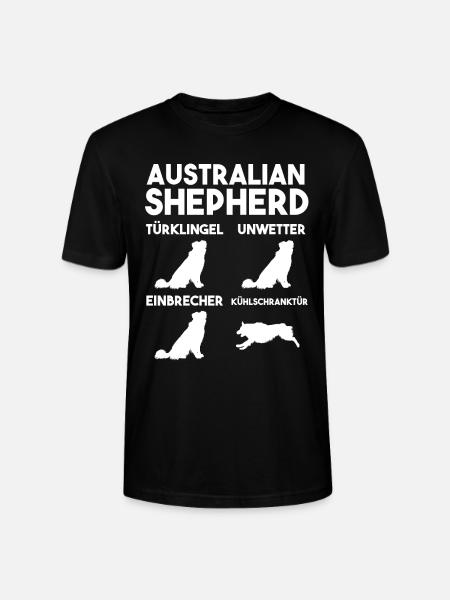 Hund Australian Shepherd - Stanley/Stella Unisex Bio-T-Shirt CRAFTER - Schwarz