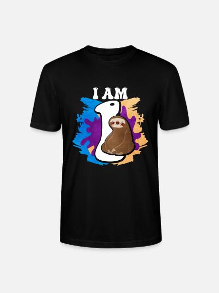I am 1 sloth - Stanley/Stella CRAFTER Unisex Organic T-Shirt - black