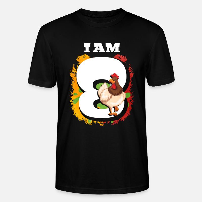 Je suis 8 poulets - T-shirt bio CRAFTER Stanley Stella Unisexe - noir