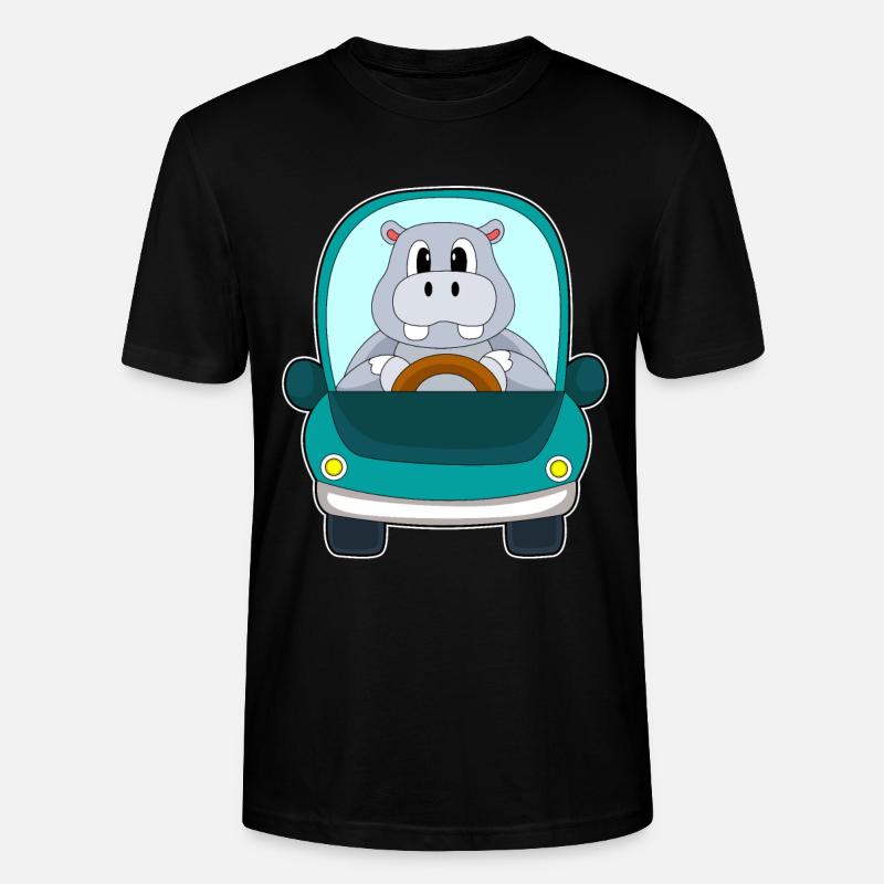 Nilpferd Auto - Stanley/Stella Unisex Bio-T-Shirt CRAFTER - Schwarz