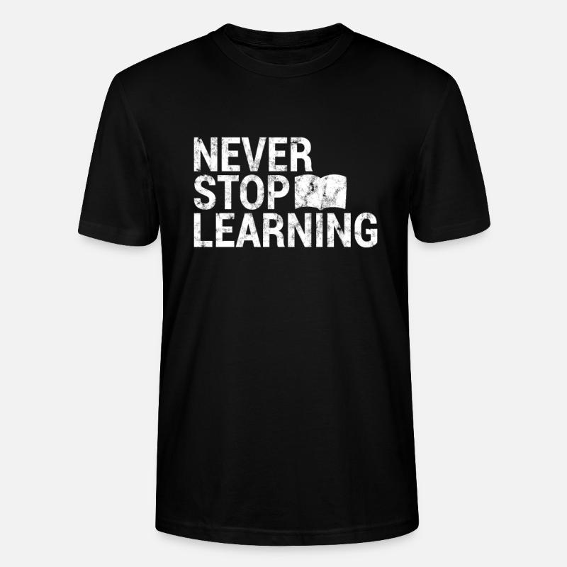 Lernen Lesen Spruch - Stanley/Stella Unisex Bio-T-Shirt CRAFTER - Schwarz