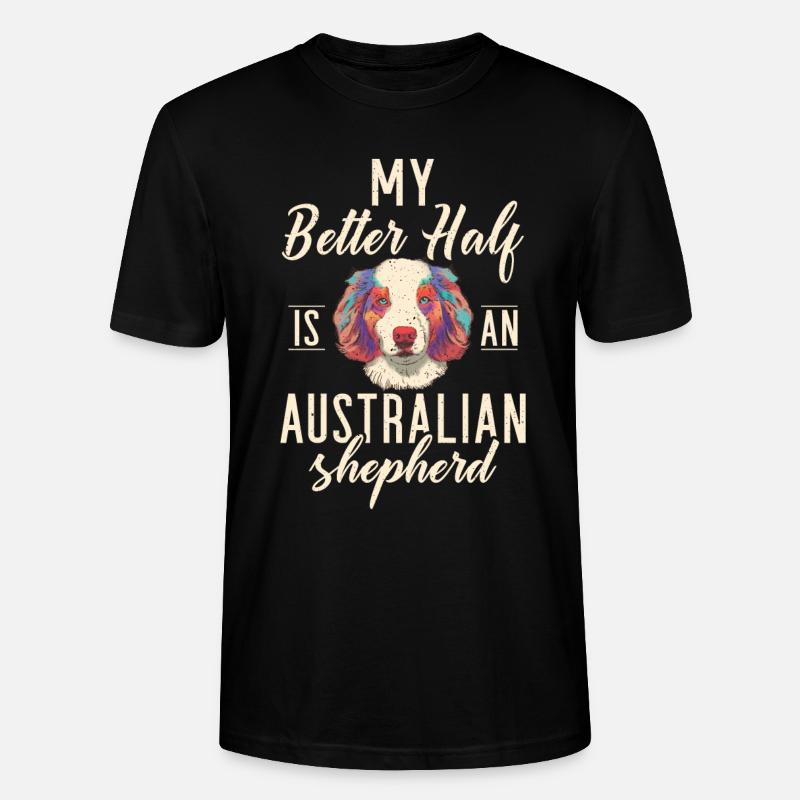 Australian Shepherd Geschenke - Stanley/Stella Unisex Bio-T-Shirt CRAFTER - Schwarz