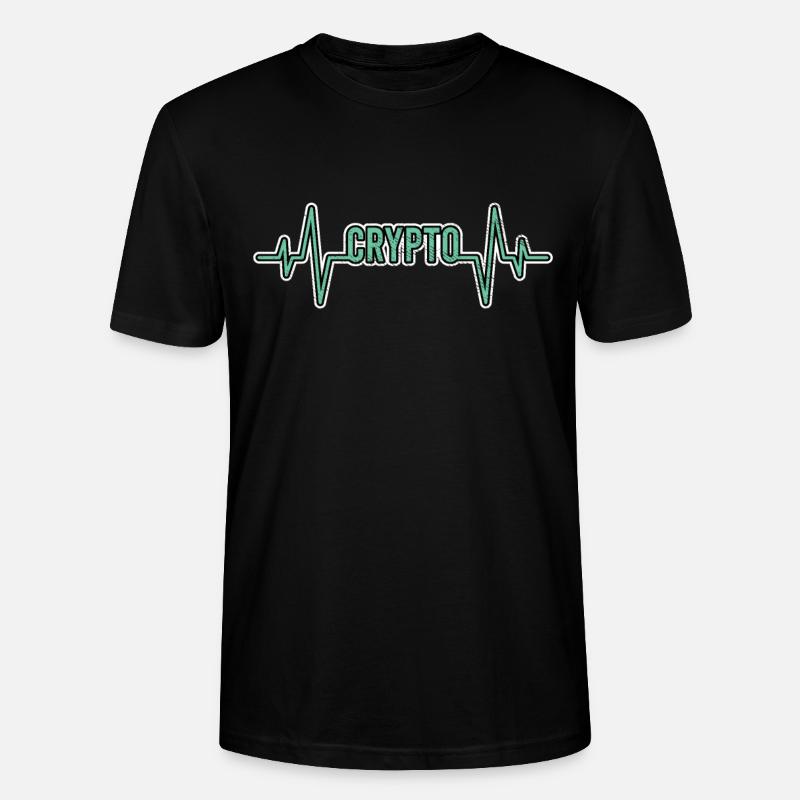 Krypto Kryptowährung Herzschlag - Stanley/Stella Unisex Bio-T-Shirt CRAFTER - Schwarz