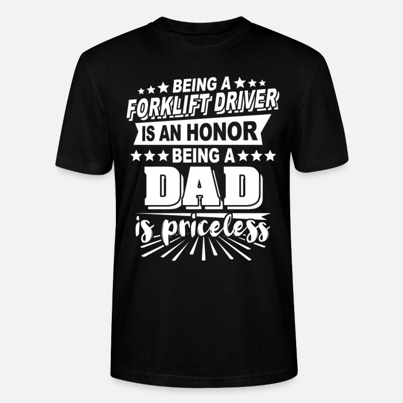 Staplerfahrer Papa - Stanley/Stella Unisex Bio-T-Shirt CRAFTER - Schwarz