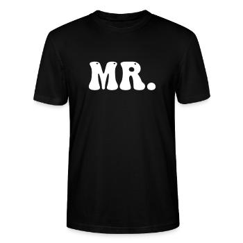 Mr. and Mrs. Partnerlook - Stanley/Stella CRAFTER Unisex Organic T-Shirt - black - Front - Alina (178cm) & Michal (187cm)