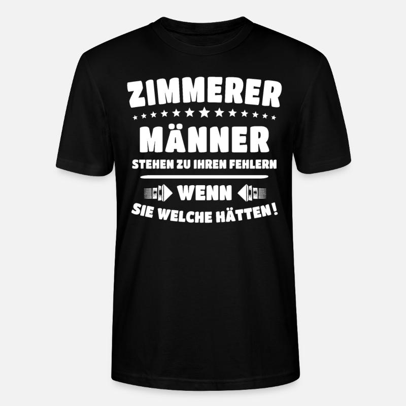 Zimmermann Zimmerer - Stanley/Stella Unisex Bio-T-Shirt CRAFTER - Schwarz