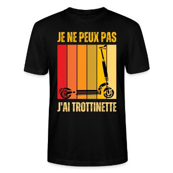Je Peux Pas J'ai Trottinette Électrique Trot Elec - T-shirt bio CRAFTER Stanley Stella Unisexe - noir - Devant - Alina (178cm) & Michal (187cm)