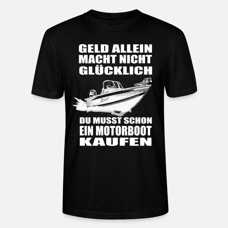 Motorboot - Stanley/Stella Unisex Bio-T-Shirt CRAFTER - Schwarz