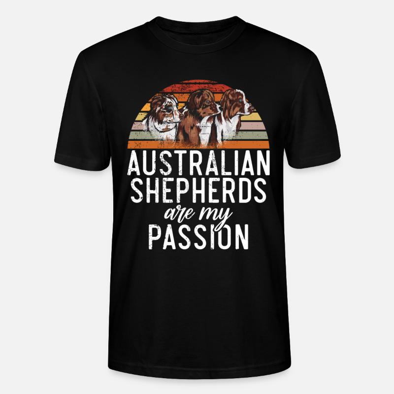 Australian Shepherd Geschenke - Stanley/Stella Unisex Bio-T-Shirt CRAFTER - Schwarz