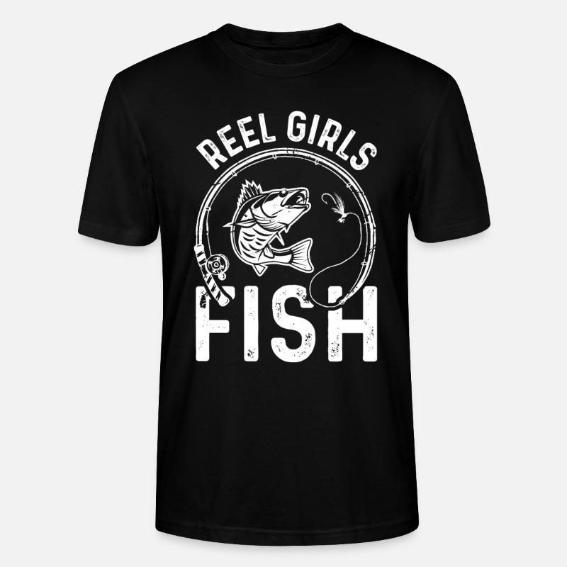 Filles de moulinet pêchant - T-shirt bio CRAFTER Stanley Stella Unisexe - noir