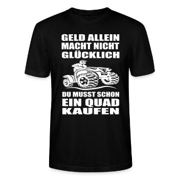 Quad - Stanley/Stella Unisex Bio-T-Shirt CRAFTER - Schwarz - Vorne - Alina (178cm) & Michal (187cm)