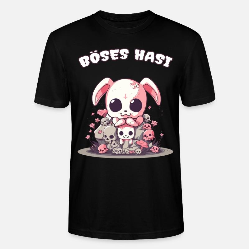 Pastel Goth Böses Hasi Pentagramm - Stanley/Stella Unisex Bio-T-Shirt CRAFTER - Schwarz