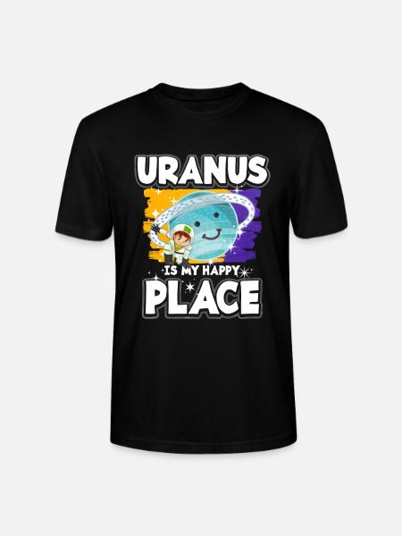 Uranus Planet Gift - Stanley/Stella CRAFTER Unisex Organic T-Shirt - black