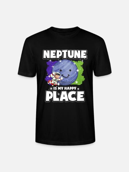 Neptune Planet Gift - Stanley/Stella CRAFTER Unisex Organic T-Shirt - black
