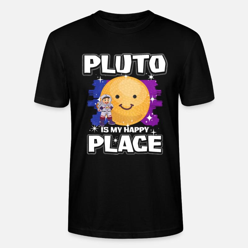 Pluto Planet Geschenk - Stanley/Stella Unisex Bio-T-Shirt CRAFTER - Schwarz