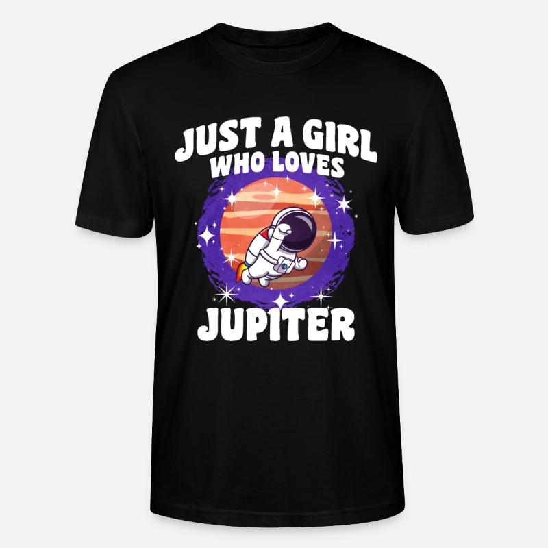 Mädchen Jupiter Geschenk - Stanley/Stella Unisex Bio-T-Shirt CRAFTER - Schwarz