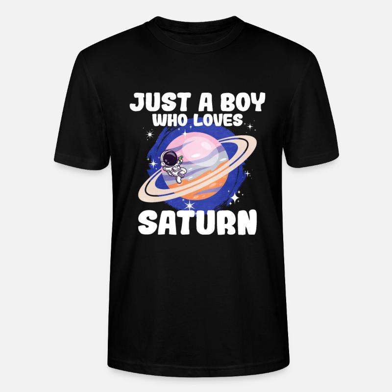 Cadeau de la planète Saturne - T-shirt bio CRAFTER Stanley Stella Unisexe - noir