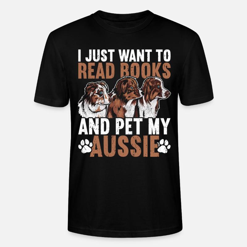 Australischer Schäferhund - Stanley/Stella Unisex Bio-T-Shirt CRAFTER - Schwarz