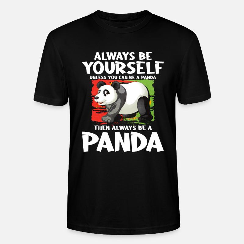 Panda - Stanley/Stella Unisex Bio-T-Shirt CRAFTER - Schwarz