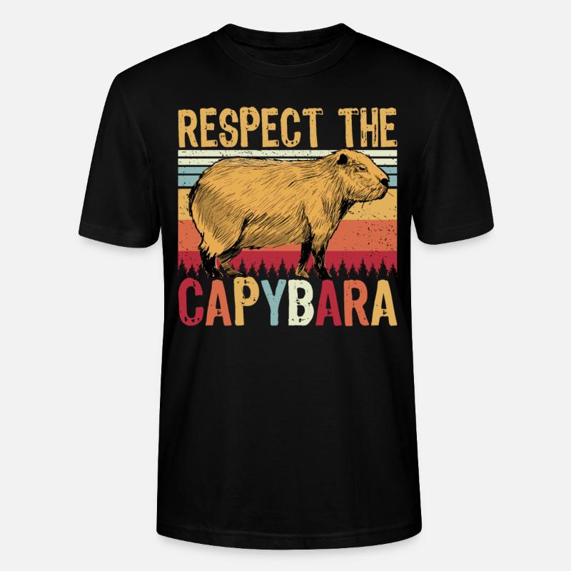 Respectez le Capybara - T-shirt bio CRAFTER Stanley Stella Unisexe - noir