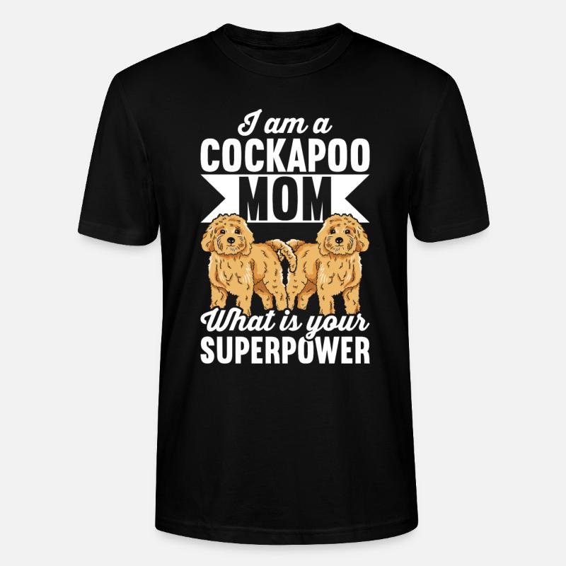 Cockapoo Chien - T-shirt bio CRAFTER Stanley Stella Unisexe - noir