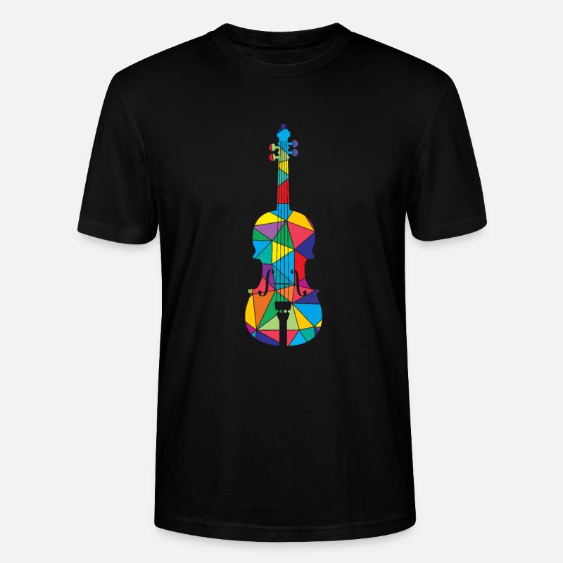 Violon Polygone Funny Violon - T-shirt bio CRAFTER Stanley Stella Unisexe - noir