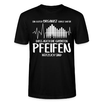 Orgel Orgelspieler Witz Organist - Stanley/Stella Unisex Bio-T-Shirt CRAFTER - Schwarz - Vorne - Alina (178cm) & Michal (187cm)