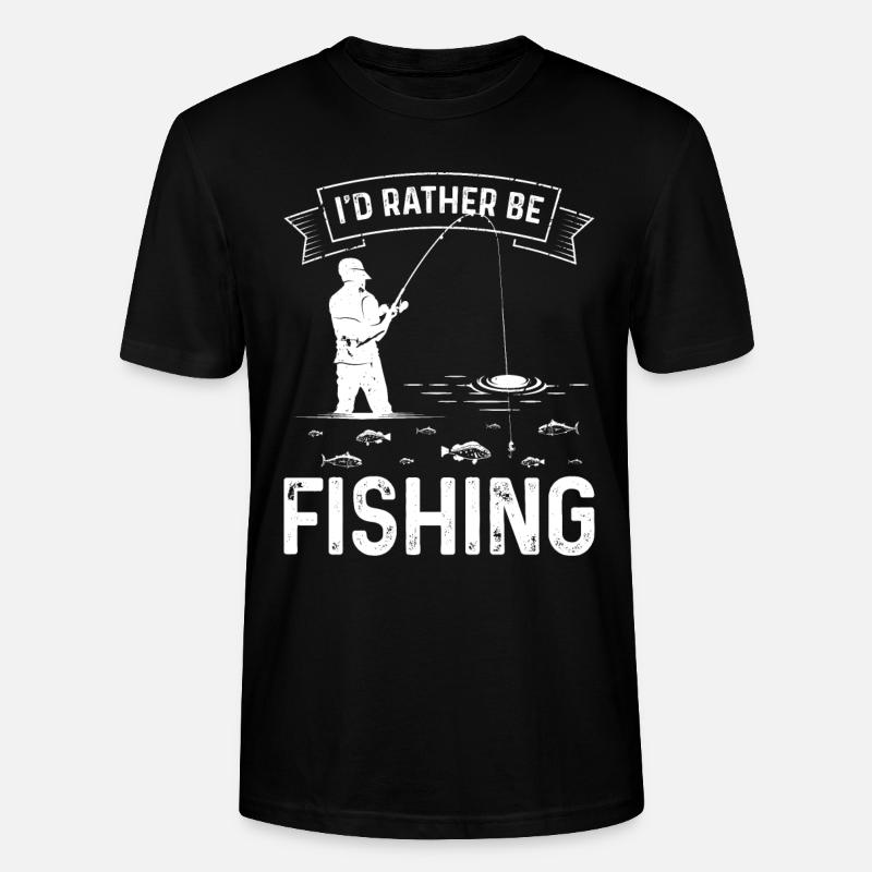 Je préfère pêcher - T-shirt bio CRAFTER Stanley Stella Unisexe - noir