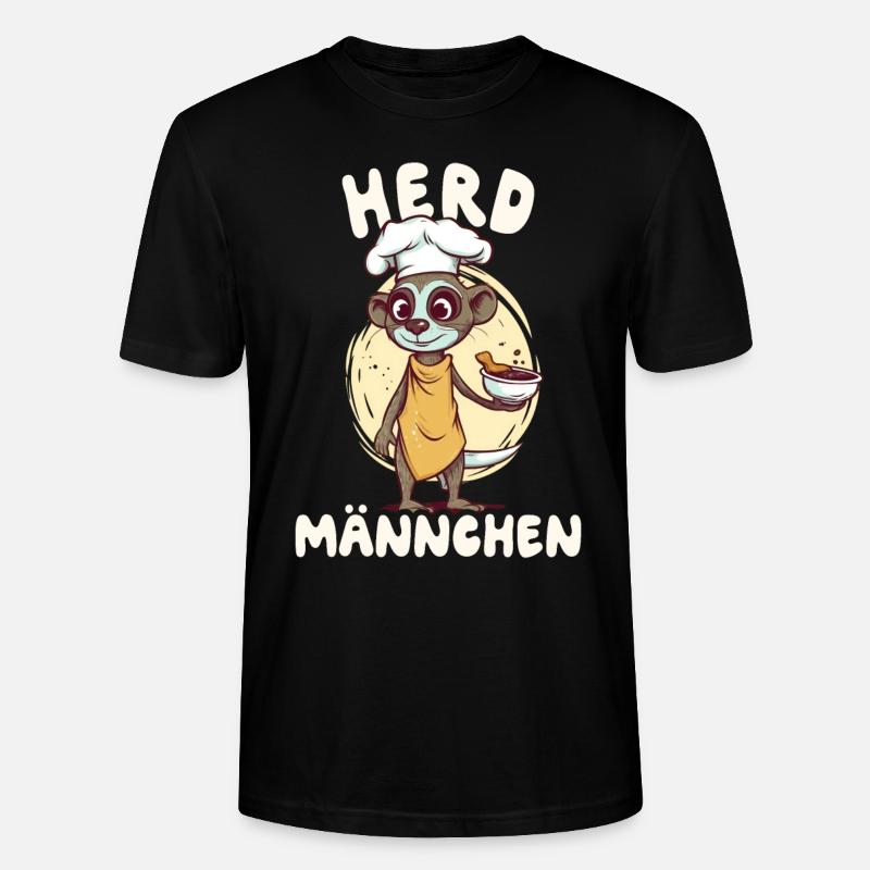 Herdmännchen Erdmännchen Koch - Stanley/Stella Unisex Bio-T-Shirt CRAFTER - Schwarz