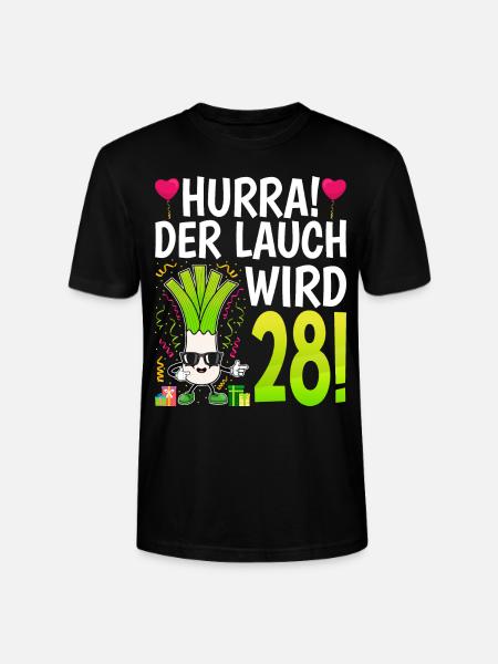 Hurra der Lauch wird 28 - Stanley/Stella Unisex Bio-T-Shirt CRAFTER - Schwarz