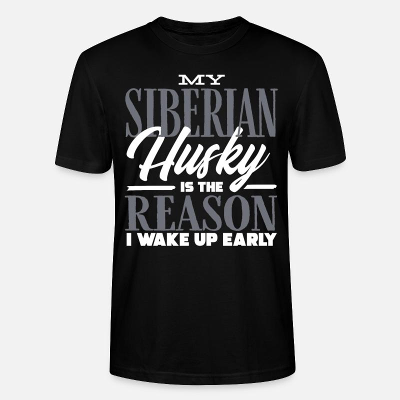 Sibirischer Husky - Stanley/Stella Unisex Bio-T-Shirt CRAFTER - Schwarz