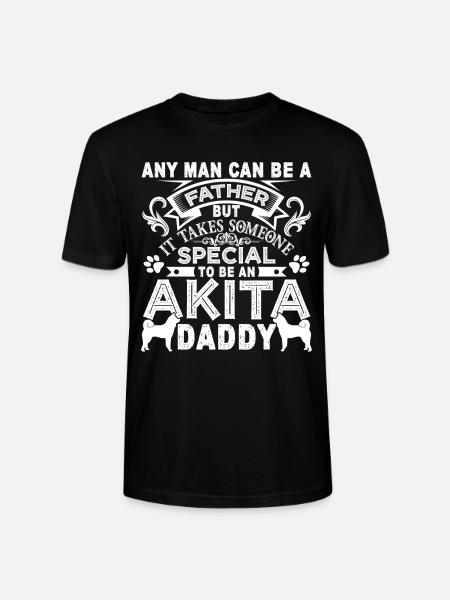 Akita Akita Daddy - Stanley/Stella CRAFTER Unisex Organic T-Shirt - black