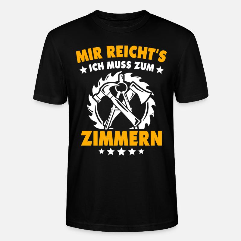 Zimmermann Zimmern Zimmerer - Stanley/Stella Unisex Bio-T-Shirt CRAFTER - Schwarz
