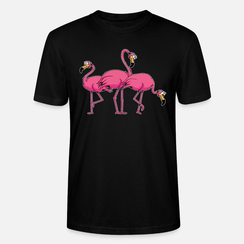 Flamingo - Stanley/Stella Unisex Bio-T-Shirt CRAFTER - Schwarz