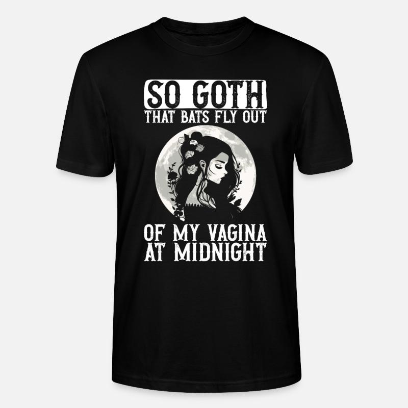 Goth Gothic Fledermäuse Vagina Spruch - Stanley/Stella Unisex Bio-T-Shirt CRAFTER - Schwarz