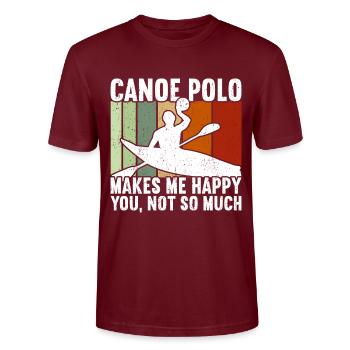 Kanu-Polo - Stanley/Stella Unisex Bio-T-Shirt CRAFTER - Burgunderrot - Vorne - Alina (178cm) & Michal (187cm)