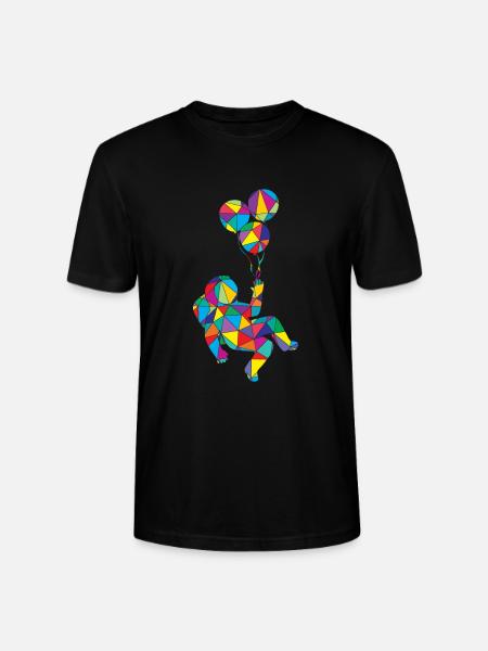Low Poly Astronom Poly Astronaut - Stanley/Stella Unisex Bio-T-Shirt CRAFTER - Schwarz