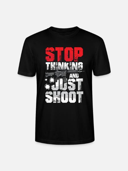 Stop Thinking And Just Shoot - Stanley/Stella Unisex Bio-T-Shirt CRAFTER - Schwarz