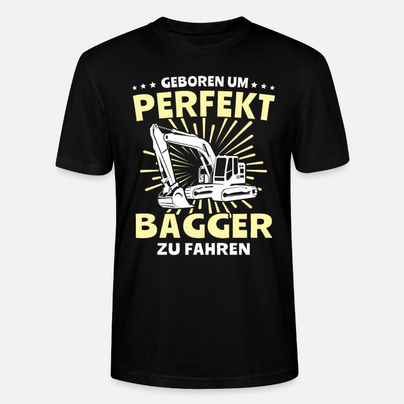Baggerfuehrer Baggerfahrer - Stanley/Stella Unisex Bio-T-Shirt CRAFTER - Schwarz
