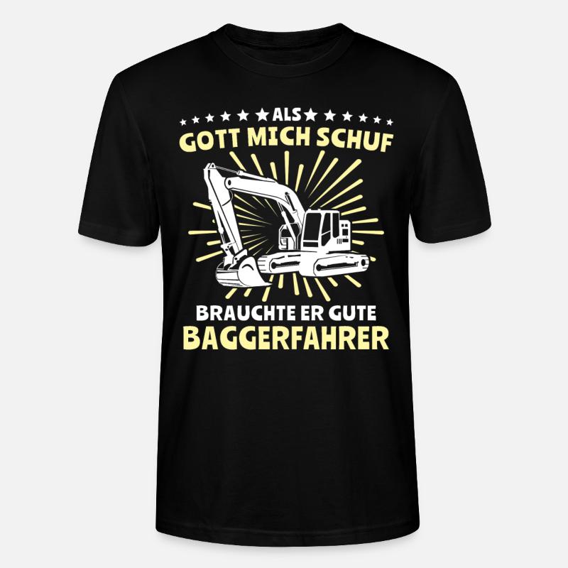 Baggerfuehrer Baggerfahrer - Stanley/Stella Unisex Bio-T-Shirt CRAFTER - Schwarz