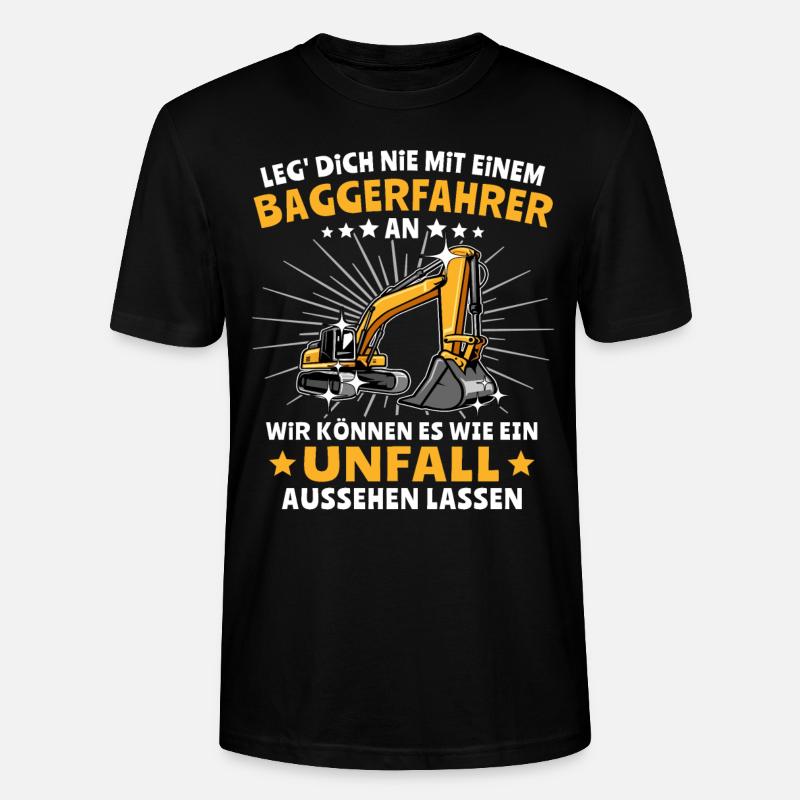 Baggerfuehrer Baggerfahrer - Stanley/Stella Unisex Bio-T-Shirt CRAFTER - Schwarz