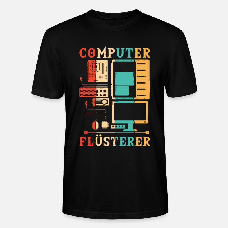 Computer Whisperer Computer Scientist Admin - Stanley/Stella CRAFTER Unisex Organic T-Shirt - black