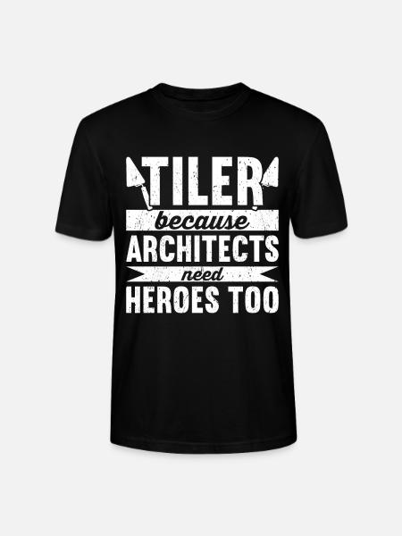Tiler Tile Setter Tiles - Stanley/Stella CRAFTER Unisex Organic T-Shirt - black