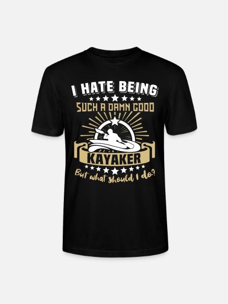 Kayaker Kayak Kayaking - Stanley/Stella CRAFTER Unisex Organic T-Shirt - black