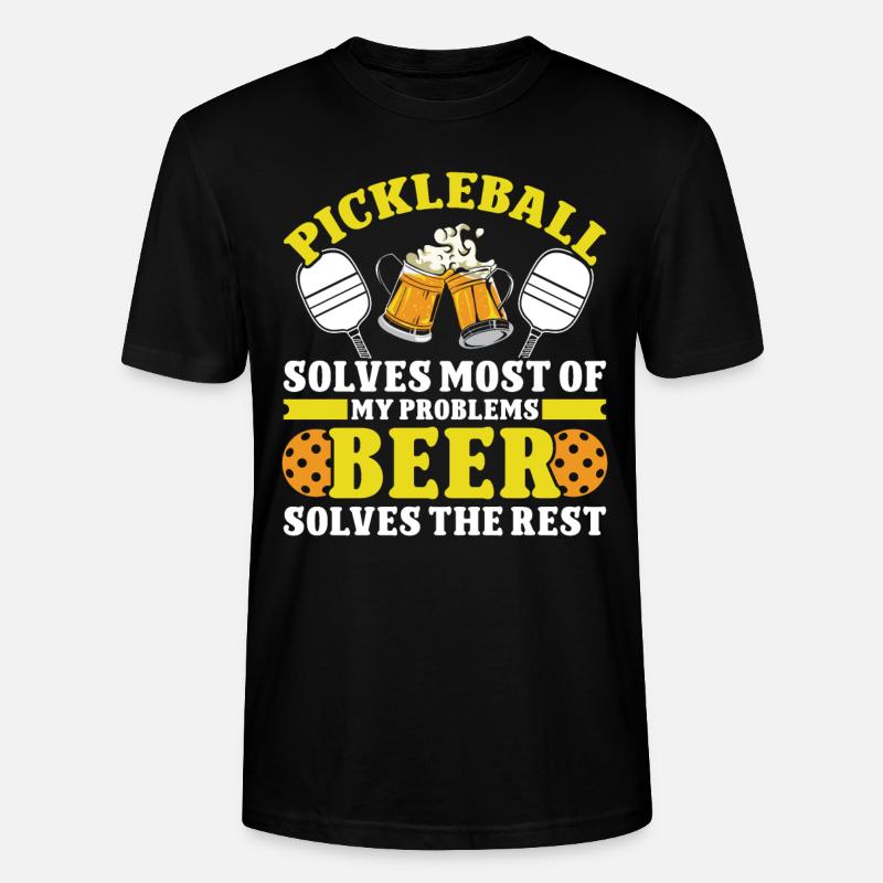 Pickleball and Beer - Stanley/Stella Unisex Bio-T-Shirt CRAFTER - Schwarz