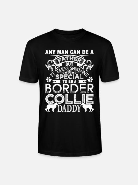 Proud Border Collie Daddy - Stanley/Stella CRAFTER Unisex Organic T-Shirt - black
