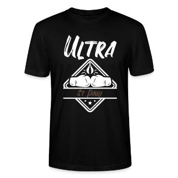 St. Pauli Ultra Sankt Pauli Seemann St Pauli - T-shirt bio CRAFTER Stanley Stella Unisexe - noir - Devant - Alina (178cm) & Michal (187cm)