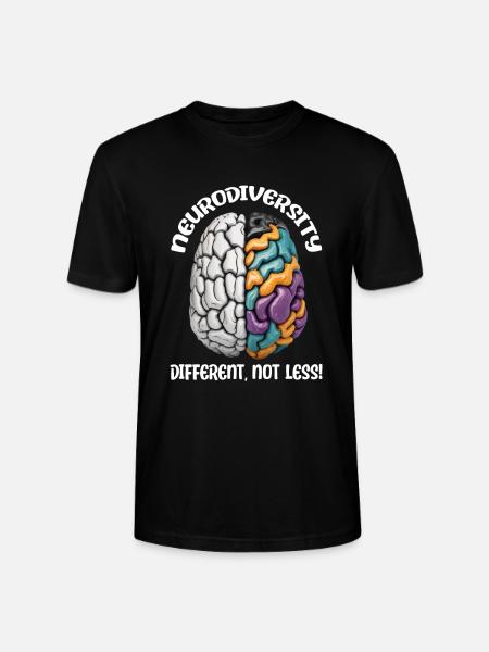 "Different, Not Less" Neurodiversity - Stanley/Stella CRAFTER Unisex Organic T-Shirt - black