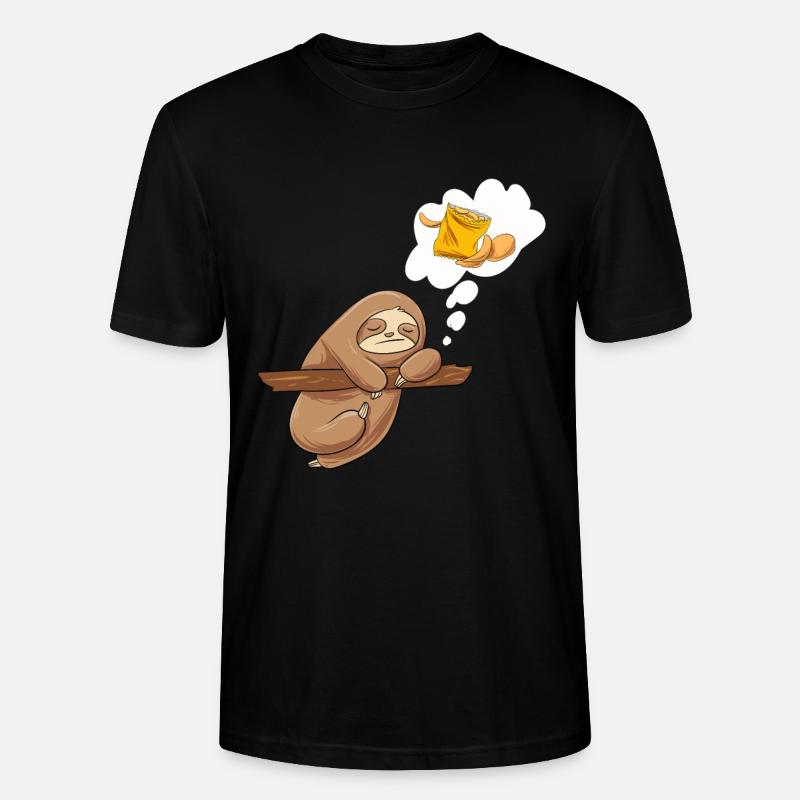 Chips Essen Snacks Süßigkeiten Geschenk - Stanley/Stella Unisex Bio-T-Shirt CRAFTER - Schwarz