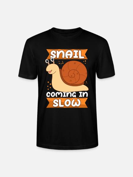 Snail Funny Snails Gift - Stanley/Stella CRAFTER Unisex Organic T-Shirt - black